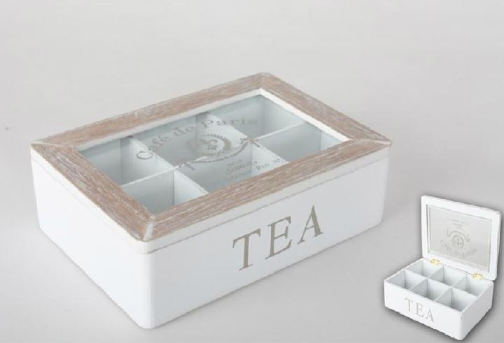 Caja para el té de madera