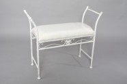 Banqueta de Forja Blanca
