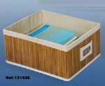 Canasto o caj�n de bamb� Forrada, natural