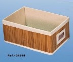 Canasto o caj�n de bamb� Forrada, natural