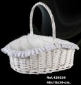 White Wicker basket