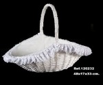 White Wicker basket