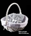 White Wicker basket