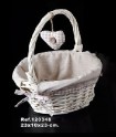 Wicker basket, covered