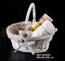 Wicker basket, covered