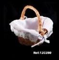 Wicker basket, covered