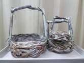 Wicker basket, flowers