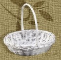 White Wicker basket