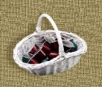 White Wicker basket