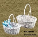 White Wicker basket