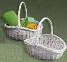 White Wicker basket