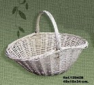White Wicker basket