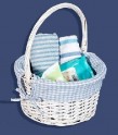 White Wicker basket