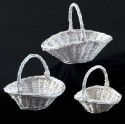 White Wicker basket