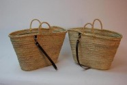 Cesta o Capazo de palma con asa Cruzada