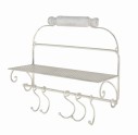 Estanter�a de forja con colgador, vintage