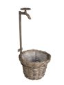 Macetero de mimbre de pared, jard�n