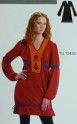 Vestido o t�nica estampada con manga larga