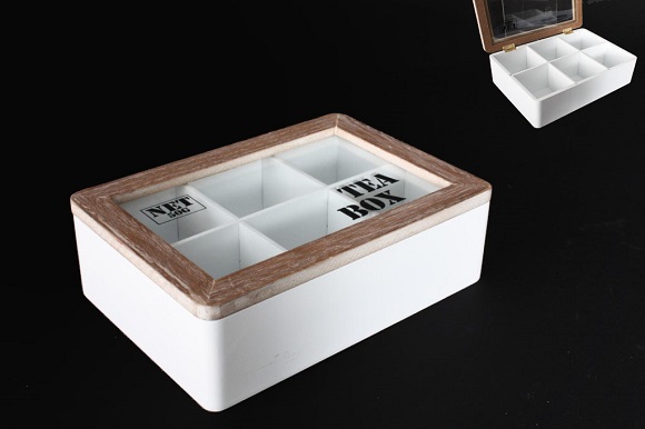 Caja pare el té, de madera