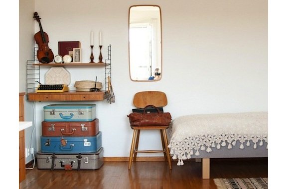 Ambientes con maletas decorativas vintage