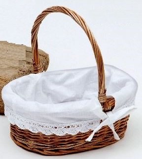 Cesta de mimbre, o canastilla