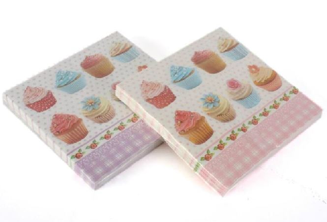 Servilletas de papel cupcakes