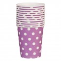 Vasos de papel con topos, vintage