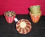 Wicker flowerpots Miniature for Baptism