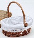 Wicker basket, covered