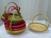 Coloured Wicker bread basket