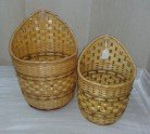 Wicker basket flowerpot holder